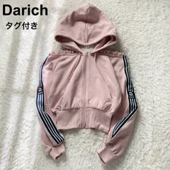 タグ付 Darich ダーリッチ オフショルサイドラインフーディ 完売品 パーカー スウェット ピンク フリーサイズ コットン デート ギャル 人気 即完売 y2k 可愛い 肩出し スポーティー