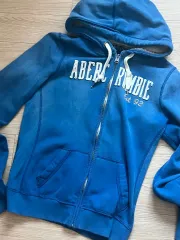 Abercrombie ブルー フードジップアップ