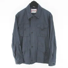 マックレガー マクレガー McGREGOR ミリタリージャケット 薄手 L 紺系 ネイビー ジップアップ 無地 ブルゾン