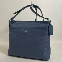 2602-125｜美品｜コーチ シグネチャー ショルダーバッグ ブルー