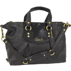 COACH 2WAYバッグ トートバッグ レザー ブラック