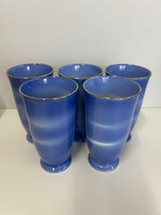 未使用！ファッショングラス 小花柄 5客 タンブラー FASHION GLASS 