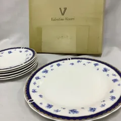 バレンチノ・バサリ　パーティーセット　メインプレート1枚　ケーキ皿5枚　金縁　日本製　T700