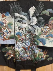 正絹　男の子産着　お宮参り　掛け着　祝い着 長襦袢付き