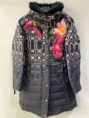 ⭕️値下げ⭕️☆Desigual☆美品！パープル 中綿ロングジャケット46 