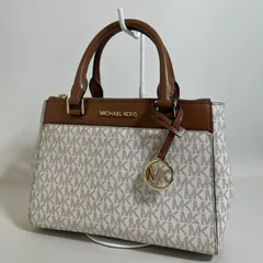 2602-139｜美品｜マイケルコース ハンドバッグ ブラウン ロゴ総柄