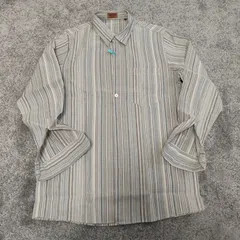 MISSONI　ミッソーニ  【サイズ】  48　コットンリネン　長袖シャツ　ストライプ　SHIRT　レギュラーカラー　くすみカラー　メンズ　中古　古着のサムネイル