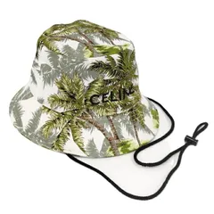 CELINE バケットハット パームツリー コットン100% 表記サイズ S