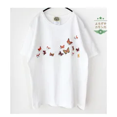 アメリカ古着　ヴィンテージ　Grand Canyon　Fread Harvey　Tシャツ　フレッド・ハーヴィ　グランドキャニオン　バタフライ　蝶　デザイン　プリント　半袖　シャツ　白　ホワイト　レディース　Mサイズ　アメカジ　USA　春夏秋