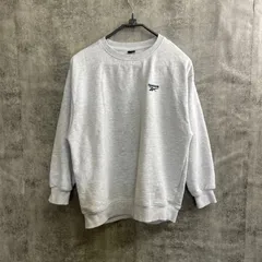 【U-105】Reebok リーボック ビッグロゴ スウェットグレー Lサイズ オーバーサイズ 古着 汚れあり