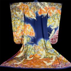 色打掛 紫地 孔雀 鶴 おしどり 豪華絢爛A1 - メルカリ
