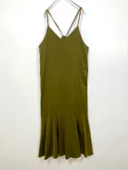 BEAUTY & YOUTH ビューティ&ユース ユナイテッドアローズ 定価15950円 バックボタンキャミ ワンピース sizeM/オリーブ ■■レディース