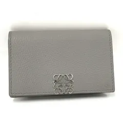 LOEWE ビジネスカードホルダー アナグラム カードケース レザー グレー C821M97X03