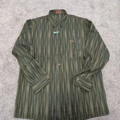 MISSONI　ミッソーニ  【サイズ】  50　長袖シャツ　SHIRT　コットンポリ　グリーン　レギュラーカラー　メンズ　中古　古着