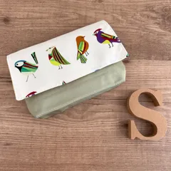No.93 横入れお弁当袋 S size✴︎カラフルな鳥