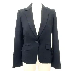 エムプルミエ ブラック M-Premier BLACK テーラードジャケット 1B 総裏地 36 S相当 黒 ブラック ■TC A0217