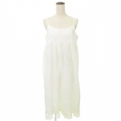 アースミュージック&エコロジー EARTH MUSIC & ECOLOGY タグ付き キャミ ワンピース 無地 レース 薄手 フリーサイズ 白 ホワイト MMT