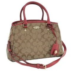 COACH 2WAY ショルダーバッグ シグネチャー PVC ベージュ