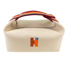 HERMES エルメス ブリッドアブラック ハンドバッグ ポーチ ベージュ 管理番号:10996のサムネイル