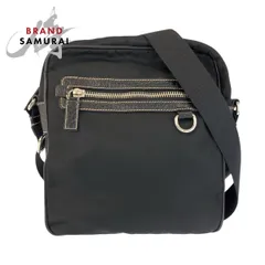美品 PRADA プラダ テスート 三角ロゴプレート ブラック 黒 ナイロン/レザー ショルダーバッグ メッセンジャーバッグ メンズ 600798【中古】