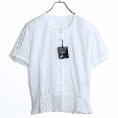 美品 インゲボルグ オープンカラーシャツ 花柄 プリーツ オリーブ 春夏 