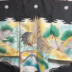 正絹　アンティーク男の子産着　お宮参り　掛け着　祝い着 長襦袢付き