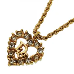 クリスチャン・ディオール(Christian Dior) クリスチャンディオール ネックレス ディオール ハートモチーフ GPメッキ ラインストーン ゴールドレディース