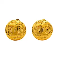 シャネル(Chanel) シャネル イヤリング  ココマーク  サークル GPメッキ ゴールドレディース