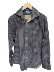  Polo by Ralph Lauren  ポロバイラルフローレン　総柄　コーデュロイシャツ　長袖　CLASSIC FIT  パープル　メンズ　サイズM【Z1796】