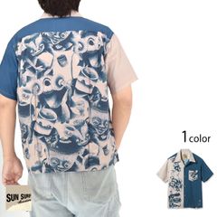 SUN SEA 金太郎シャツ 長袖 3 ベージュ レーヨン 100% alpha様専用】sunsea 金太郎シャツ サイズ3 SUN SEA 金太郎シャツ 長袖