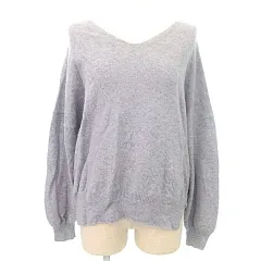 ナノユニバース nano universe カシミヤ混 ワイド ウール ニット セーター F グレー ■GY99 A0115