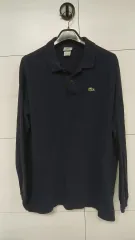 ラコステ ネイビ長袖ポロTシャツ サイズ7 110 フランス産