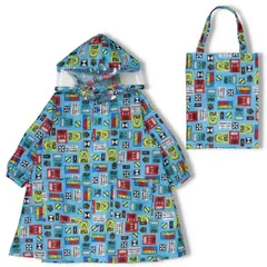 [Kids Foret] 子供服 (キッズフォーレ) JR新幹線電車柄レインコート (ブルー・S) B15892 [ブルー] [S]