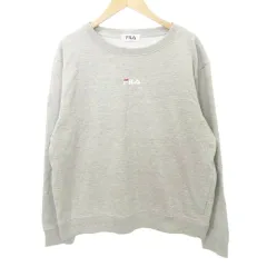 フィラ FILA トレーナー 裏起毛 スウエット クルーネック 厚手 Lサイズ グレー■GY61