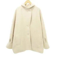 ダブルクローゼット w closet コート シングル 無地 厚手 フリーサイズ アイボリー