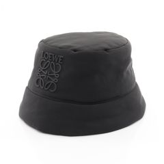 美品 LOEWE ラムレザー バケットハット 59cm ブルー フィッシャーマン