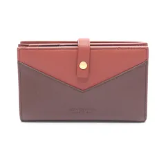 ボッテガヴェネタ BOTTEGA VENETA 二つ折り財布 608263 ブラウン/レッドブラウン レザー 二つ折財布 レディース Used A
