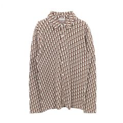 Dior】ディオール ネイビー コットンジャカード オーバーシャツ