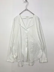 BEAUTY&YOUTH UNITED ARROWS ビューティー&ユース ユナイテッドアローズ 1612-137-4599 長袖 スキッパー オープンカラー 無地 ストレッチ プルオーバー シャツ 白 ■■レディース