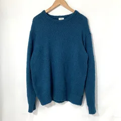 URU ウル ニット セーター クルーネック リラックスシルエット 25SUK02 日本製 古着 サイズ2 Mサイズ相当 ブルー トップス A15900◆のサムネイル