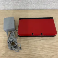 ÷2【通電動作確認済】ニンテンドー3DS LL レッドブラック 充電器付 初期化済【ゲーム機本体】【1】