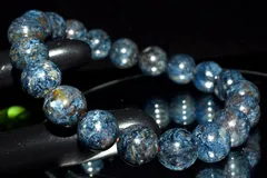 【１点物】美しいマーブル模様 ブルーピーターサイト　10mm　ブレスレット パワーストーン 天然石 _MC5630