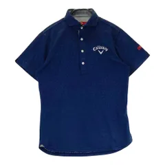 サイズ：M CALLAWAY キャロウェイ レッドレーベル 半袖ポロシャツ レオパード 総柄 ネイビー系 [240101630690] ゴルフウェア メンズ ストスト