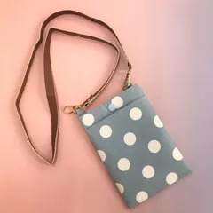 【福祉施設制作】向日葵作　スマホショルダー「ポケット付スマホショルダー（ボタン付き）」NO.5015　P（弐）