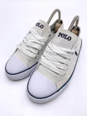 POLO RALPH LAUREN ポロ ラルフローレン キャンバス ローカット スニーカー size23/白 ■■レディース