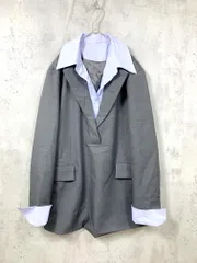 美品 SH_KI シキ SH2410003CC レイヤード ジャケット sizeF/グレー ■■◎レディース