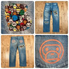ヒステリックグラマー アニマルワッペン刺繍デニムオーバーオール 90s