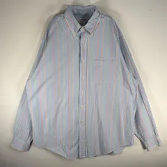 古着 ブルックスブラザーズ Brooks Brothers シアサッカー 長袖シャツ ストライプ ボタンダウン L  ブルー系 マルチカラー メンズ