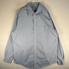古着 ブルックスブラザーズ Brooks Brothers 長袖シャツ SLIM FIT L  ブルー系 無地 メンズ