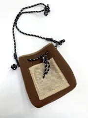 美品 CIAOPANIC TYPY チャオパニックティピー TYZ1011112A0008 roueネオプレンメッシュポケットショルダー バッグ sizeONE/茶 ■■レディース